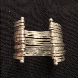 Silver Metal Cuff Bracelet